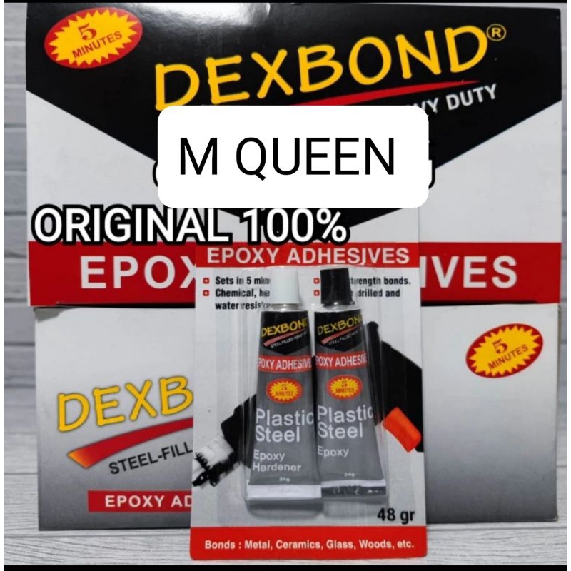 

LEM PLASTIC STEEL DEXBOND 5 MENIT 48G PRODUK DEXTONE LEM CAMPUR ORI