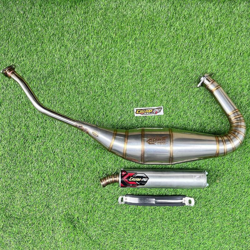 KNALPOT CREAMPIE JOGJA ORIGINAL NINJA R SS RR COBRA ZZ1 C7 KOMPETISI STAINLESS ASLI JOGJA
