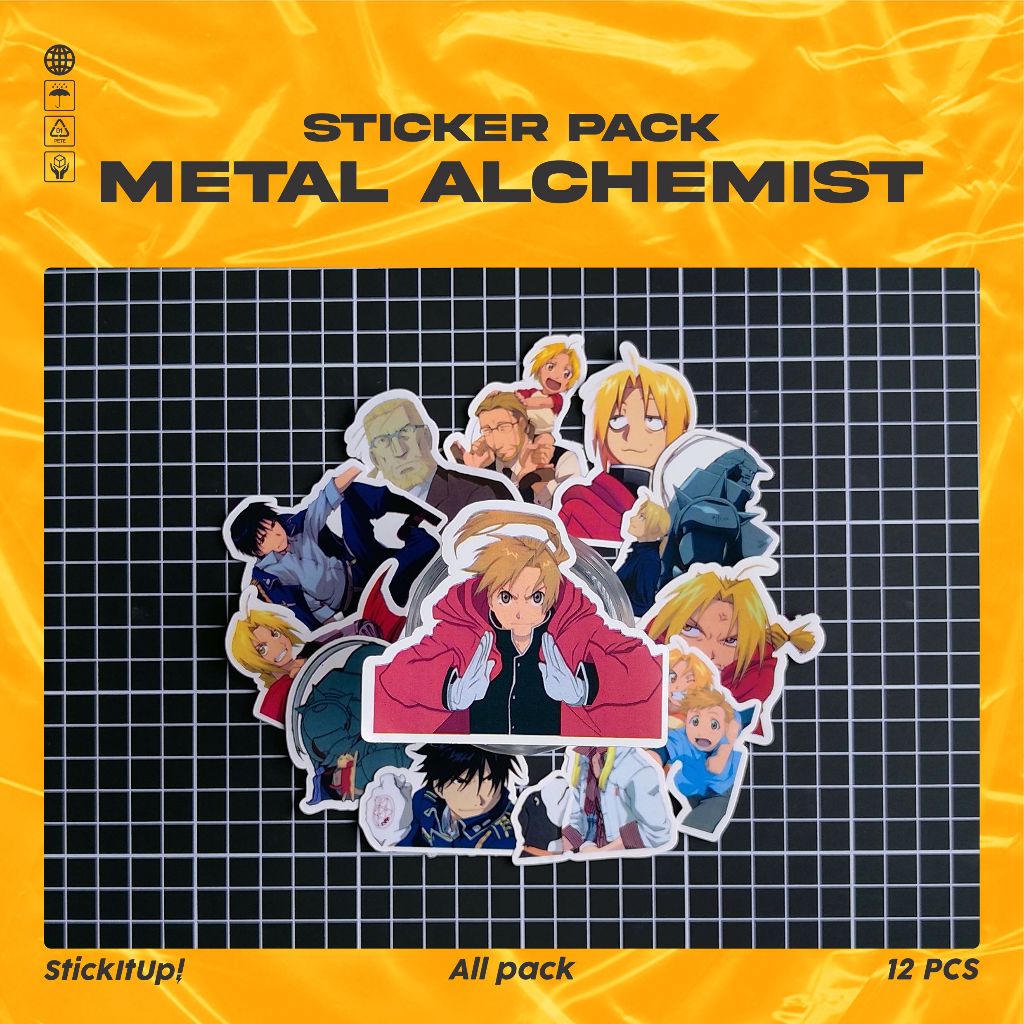 

COD✨ StickItUp Stiker Pack Anime Fullmetal Alchemist Lucu Colorfull Keren Untuk Koper Laptop Skateboard