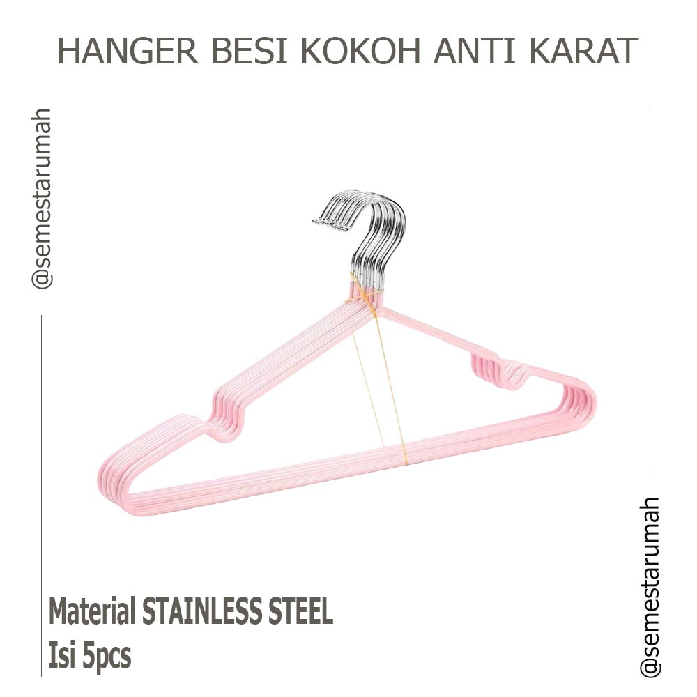 HANGER BESI HANGER BAJU INDOOR OUTDOOR GANTUNGAN BAJU PAMERAN HANGER LEMARI
