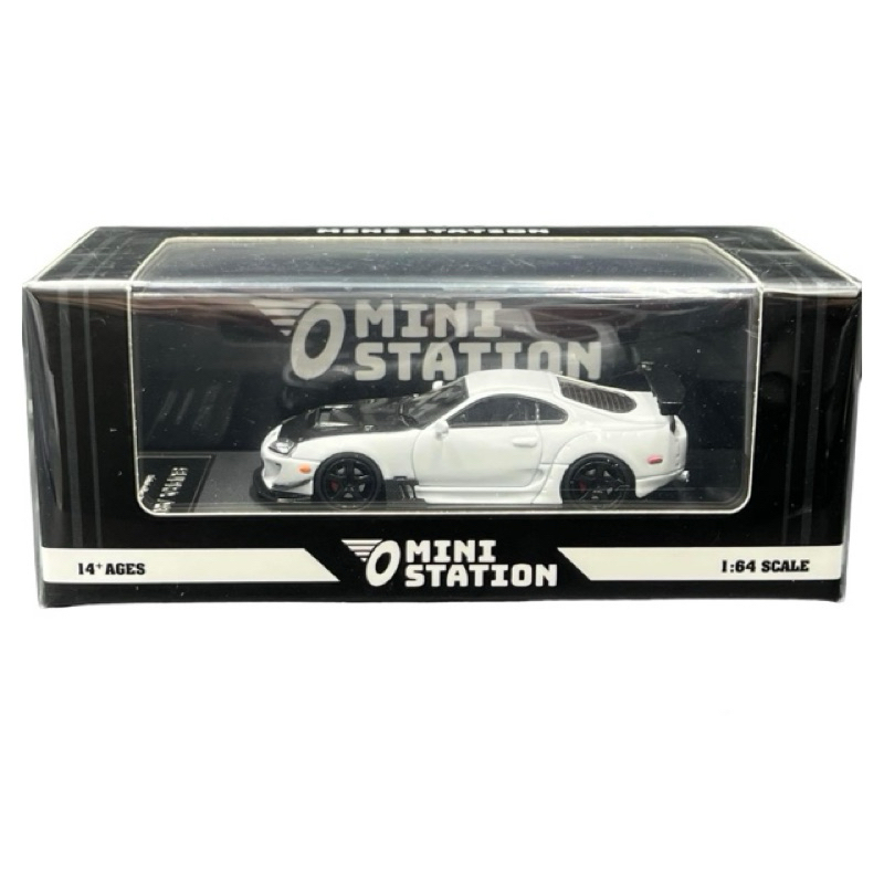 Mini Station 64 Toyota Supra A80Z White Carbon Hood