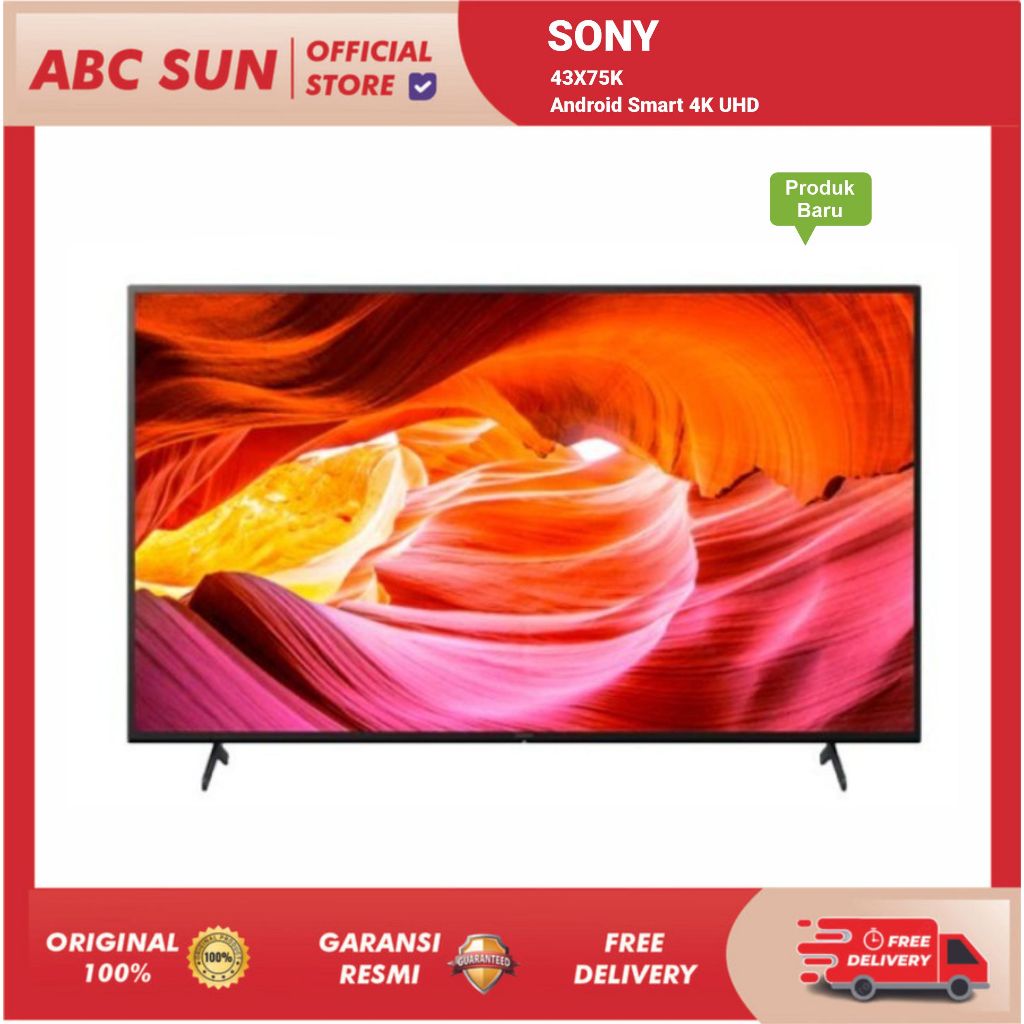 TV Sony 43 inch 43X75K Android Smart 4K UHD