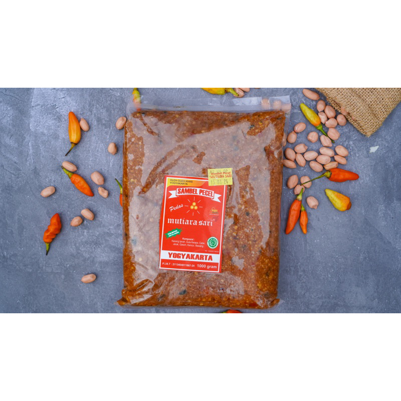 

Sambel Pecel dan Gado-Gado Mutiara Sari Jogja kemasan 1000gram tanpa minyak goreng dan MSG