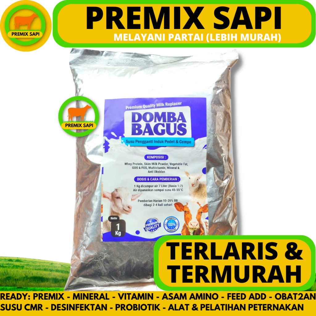 SUSU TERNAK DOMBA BAGUS 1 KG - Susu Cempe Kambing Anti Diare - Susu Pengganti Induk Anak Sapi Kambin