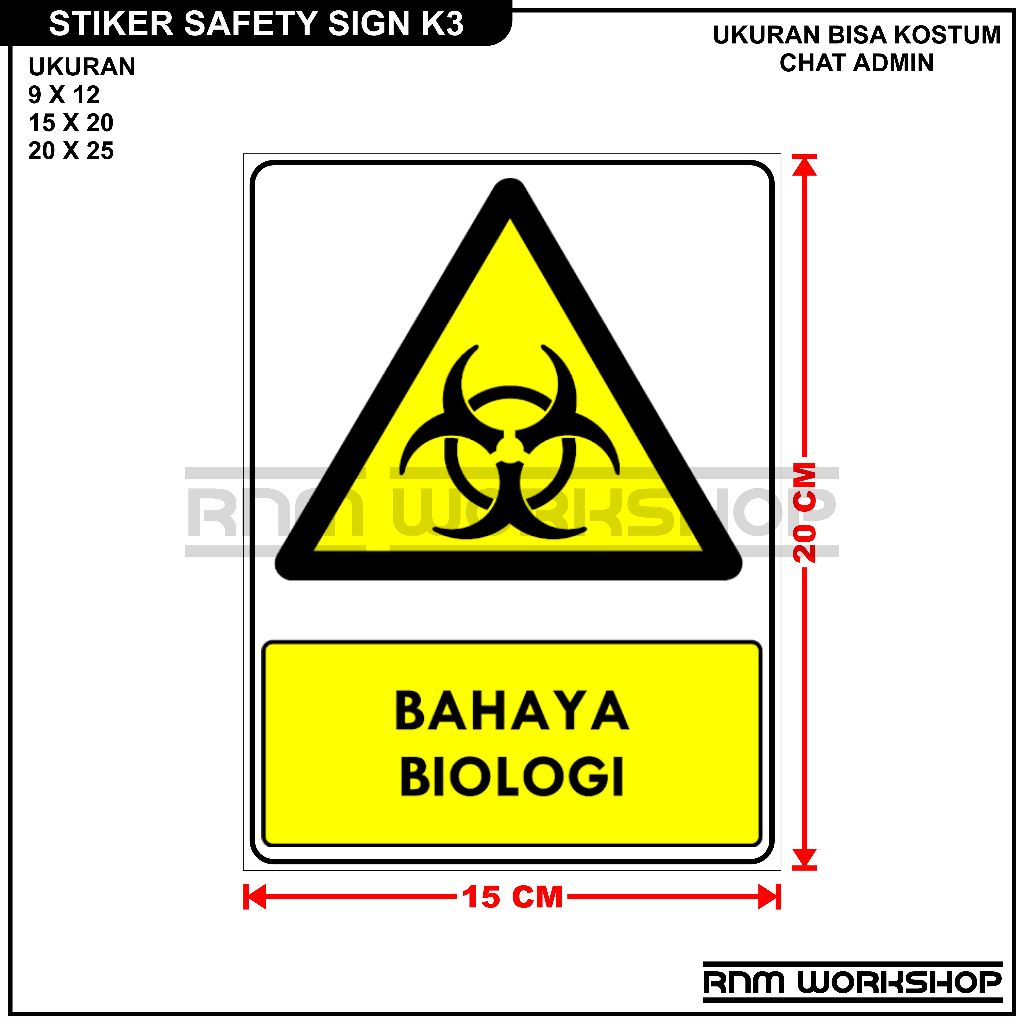 

STIKER SAFETY SIGN RAMBU K3 BAHAYA BIOLOGI