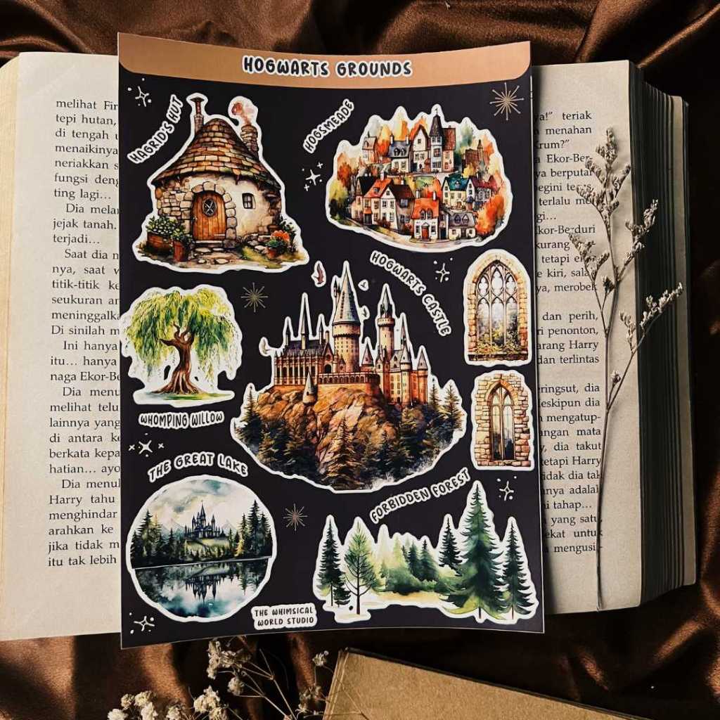 

Sticker Tema Harry Potter Hogwarts Stiker Jurnal Sticker Sheet A5