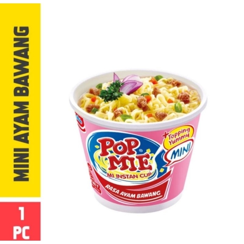 

Pop Mie Mini Instan Rasa Ayam Bawang Kemasan Cup isi 38 gram