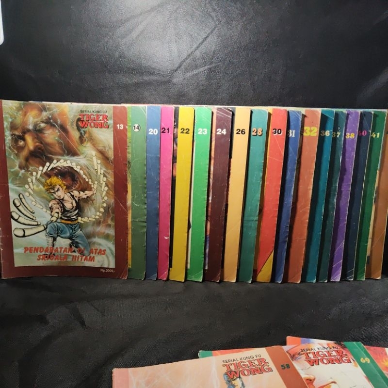 Buku / Komik Tiger Wong, Vol 13,14,20,21,22,23,24,26,28,30,31,32,36,37,38,40,41,47,58,69,70,96.