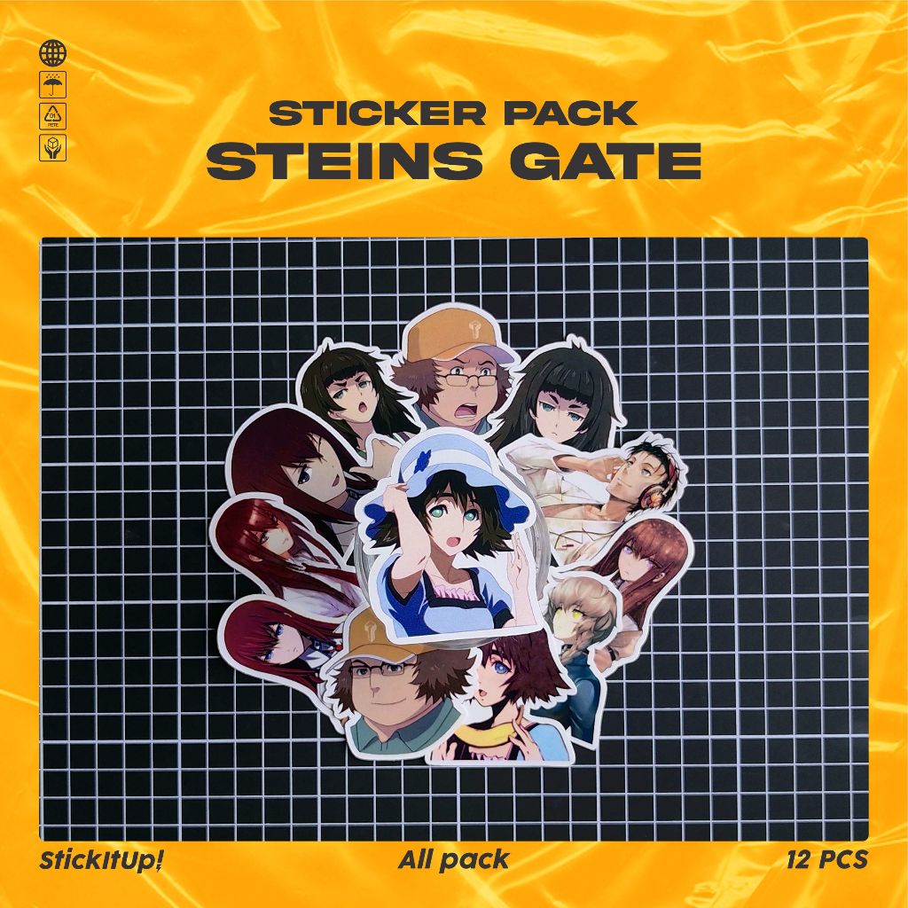 

COD✨ StickItUp Stiker Pack Anime Steins ; Gate Lucu Colorfull Keren Untuk Koper Laptop Skateboard