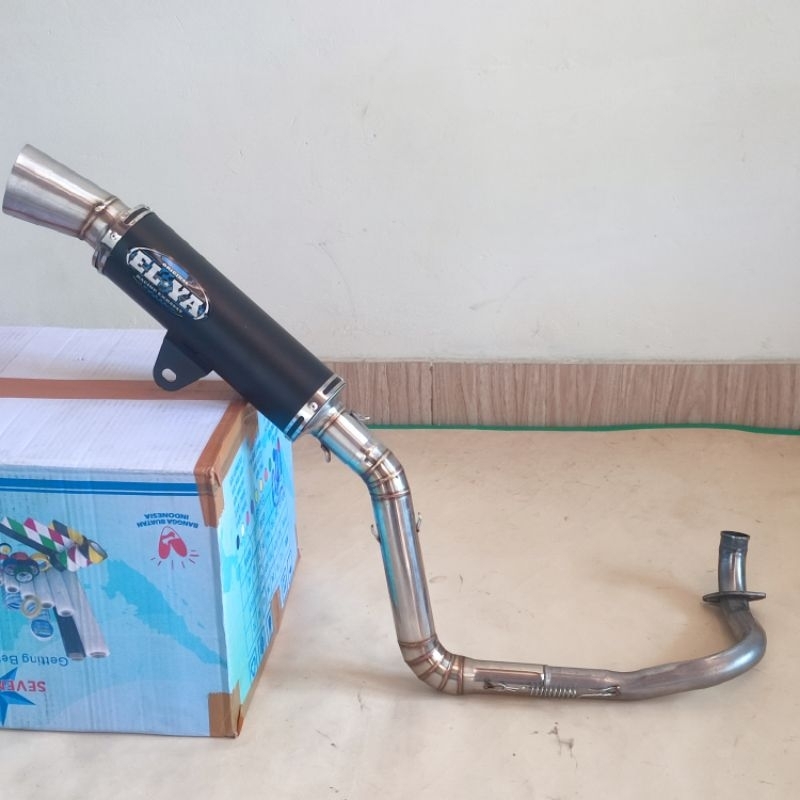 knalpot racing ELYA original black inlet 38 vario beat mio scoopy nmax aerox