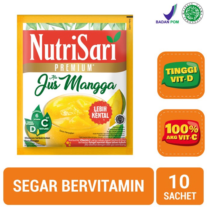 

NutriSari Premium Jus Mangga 1 Sachet Minuman Buah Lebih Kental