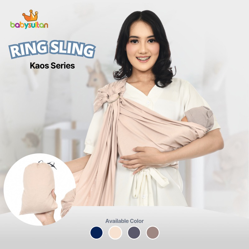 Gendongan Bayi Ring Sling Kaos Free Pouch babysultan