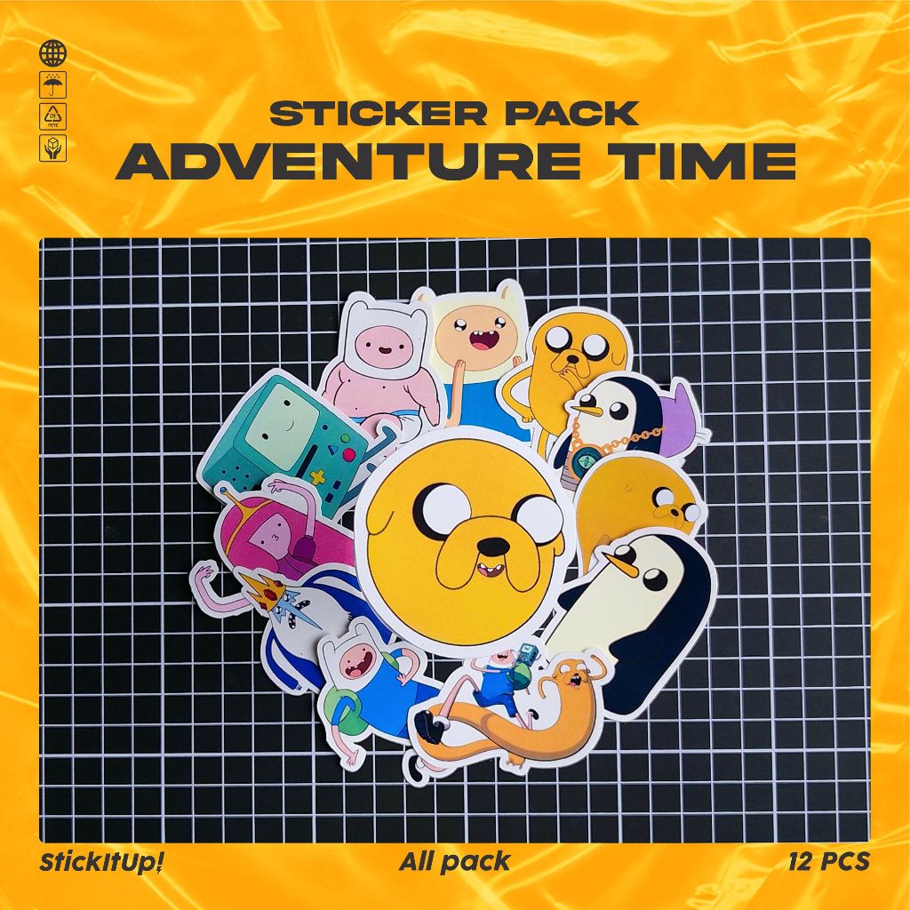 

COD✨ StickItUp Stiker Pack Kartun Adventure Time Lucu Colorfull Keren Untuk Koper Laptop Skateboard
