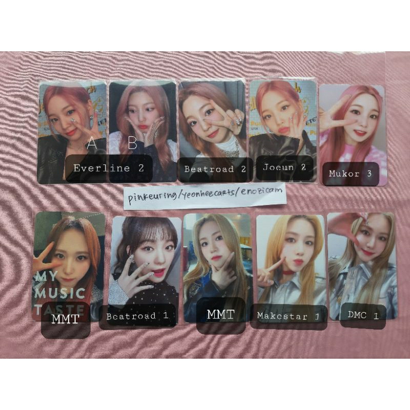 Rocket Punch - Yellow Punch web benefit photocard PC Yeonhee Juri Dahyun Sohee Chiquita MMT My Music
