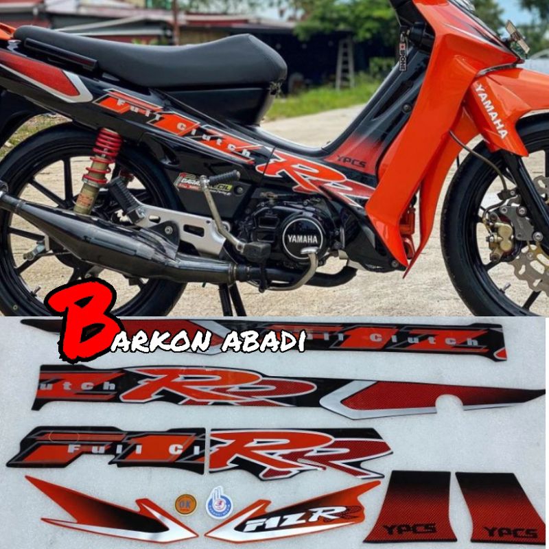 stiker striping F1R tahun 2002 warna orange/oren fiz r