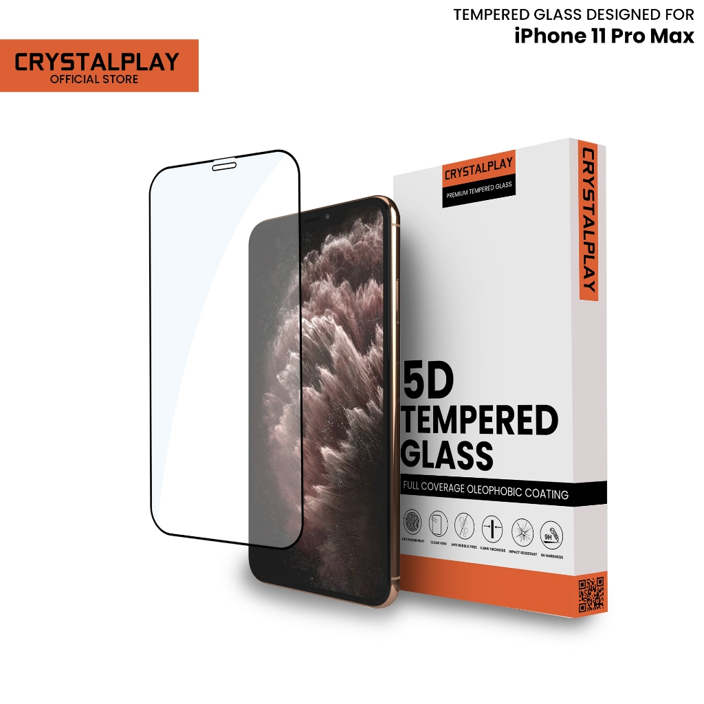 CrystalPlay Tempered Glass 5D Anti Gores for iPhone 11 PRO MAX Fullcover Screen Glass Antigores  X X