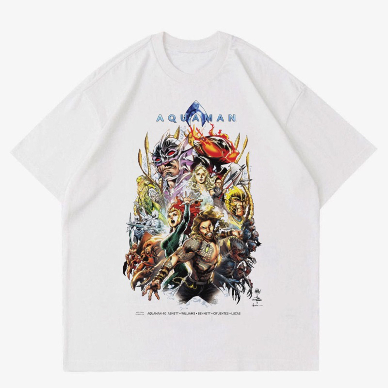 KAOS AQUAMAN VINTAGE | T-SHIRT BAJU GAMBAR AQUAMAN | KAOS AQUAMAN