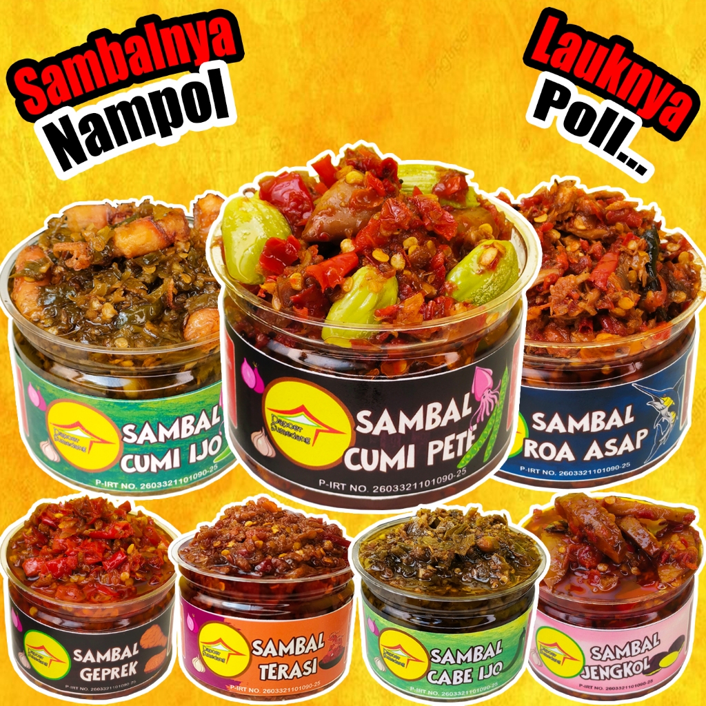 

SAMBAL CUMI PETE/SAMBEL ROA ASAP/CUMI IJO/TERASI/GEPREK/JENGKOL/CABE IJO/by DAPOER SUMEDANG