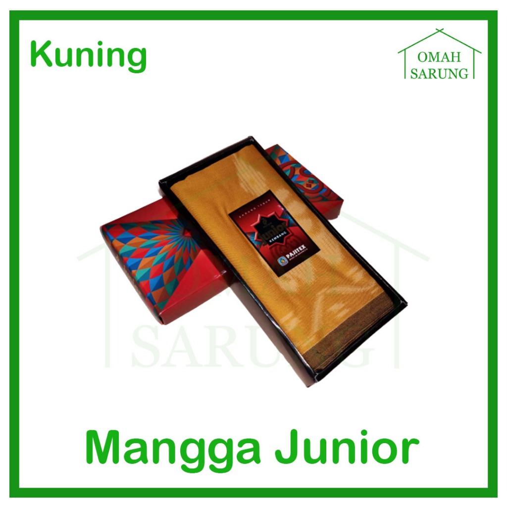 Sarung Tenun Anak Mangga Junior Kembang Warna Kuning Original Premium OMAH SARUNG