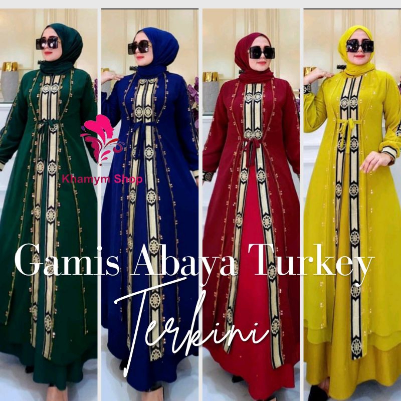 [Khamymshop] GAMIS MEWAH ABAYA BORDIR  ORIGINAL, ADEM NYAMAN DIPAKAI