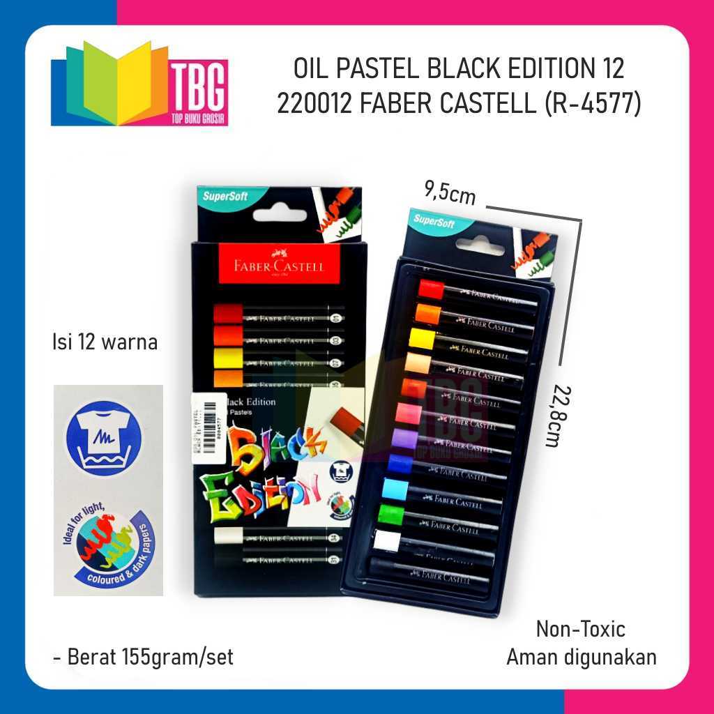 

1 SET OIL PASTEL BLACK EDITION 12 220012 FABER CASTELL CRAYON KRAYON ALAT MEWARNAI (R-4577)