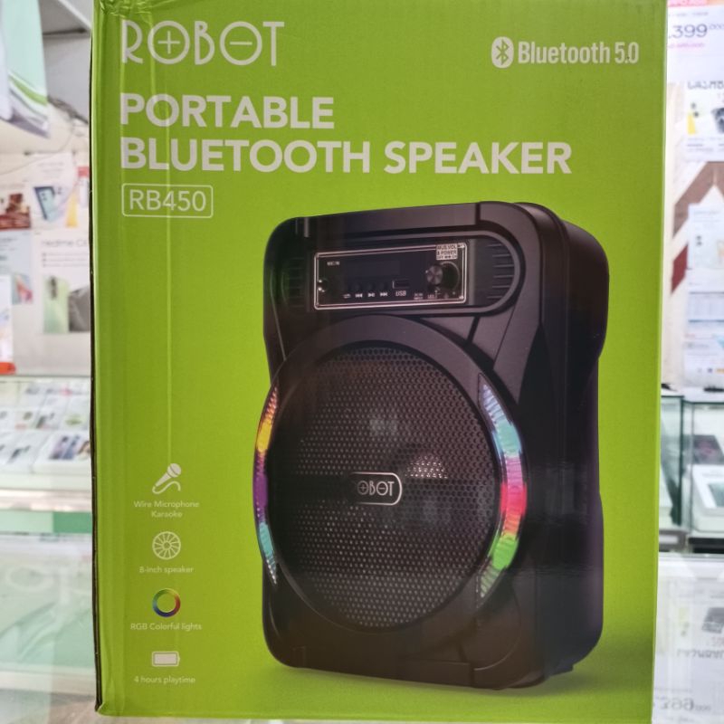 Speaker Bluetooth Portable Karoke Robot RB450
