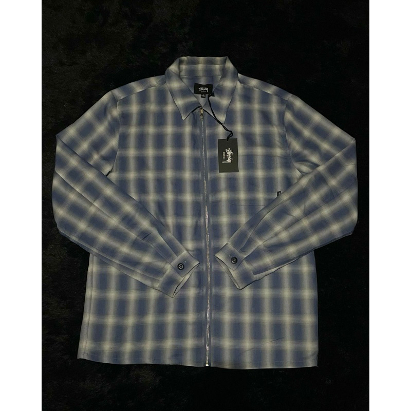 stussy plaid zip