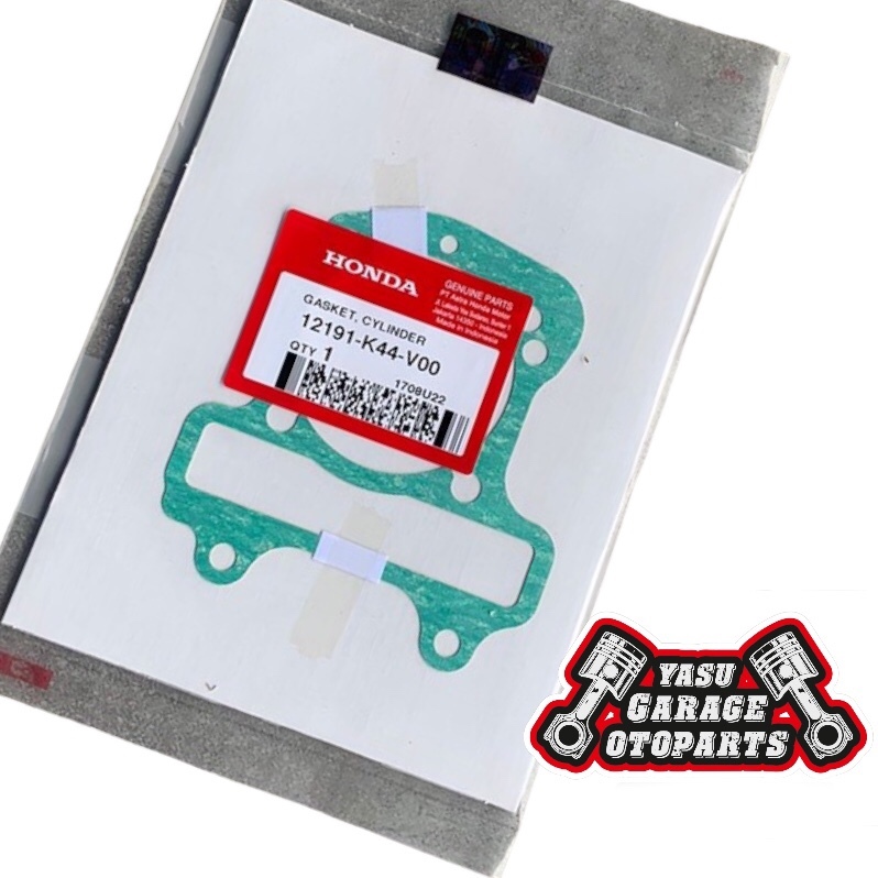 12191-K44-V00 Paking Gasket Perpak Blok Boring Honda Beat Pop Eco Street Scoopy Vario 110 Fi eSP Ori