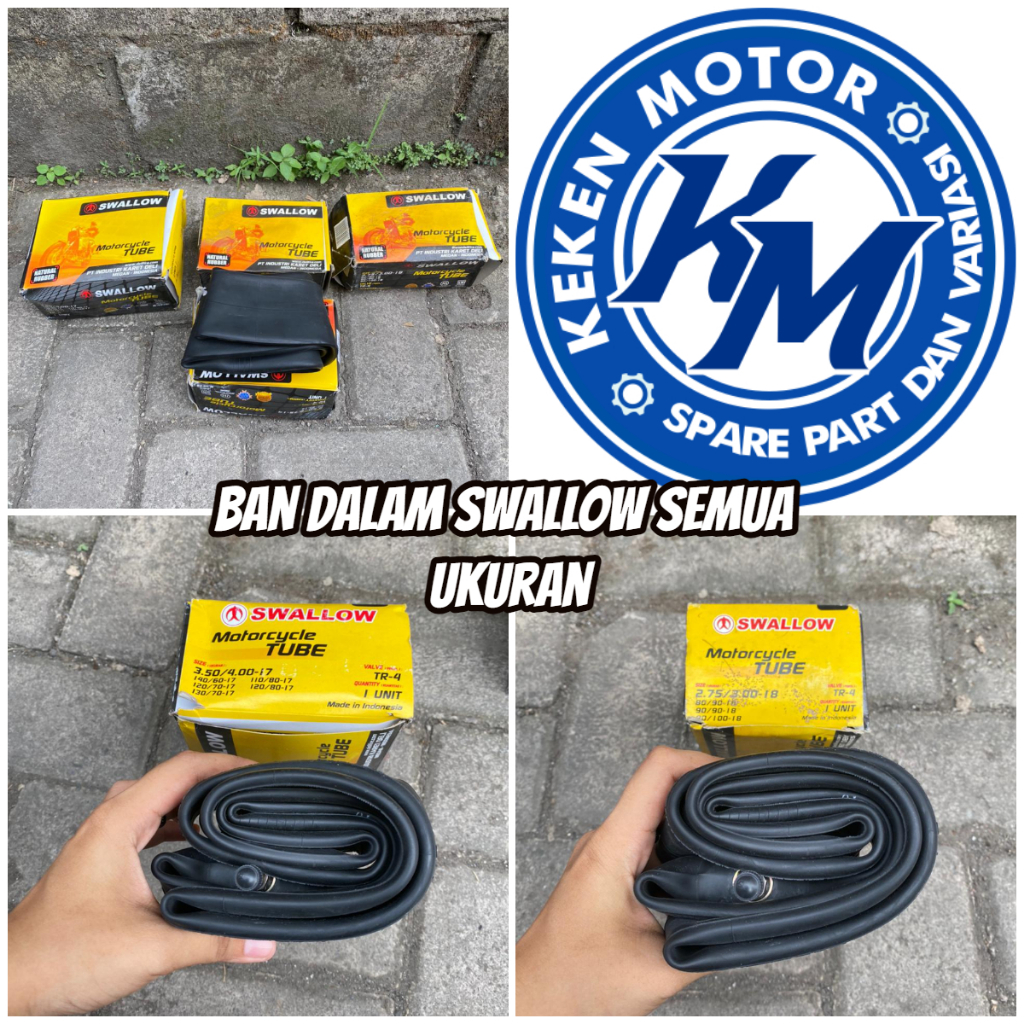 BAN DALAM MOTOR  SWALLOW SEMUA UKURAN// BAN DALAM MOTOR SWALLOW LENGKAP RING 14 RING 17