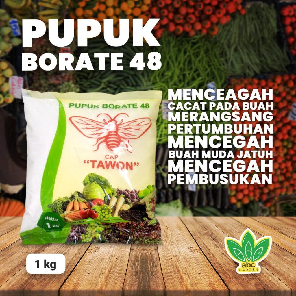 [1 Kg] Pupuk Borate 48 Cap Tawon - Mencegah Cacat pada Buah dan Merangsang Pertumbuhan