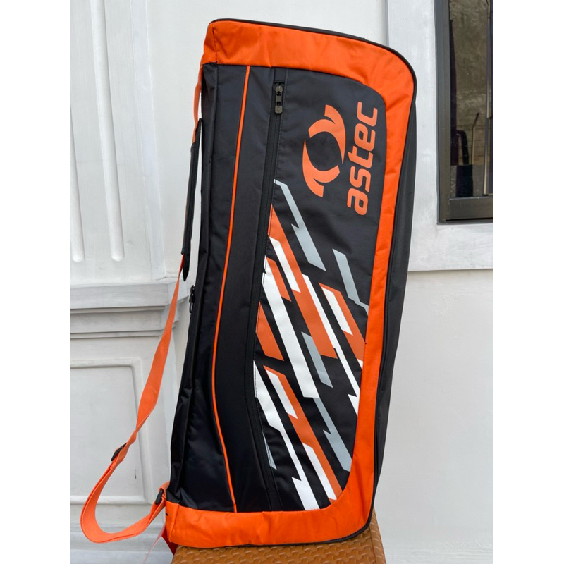 TAS ASTEC BADMINTON ASC HERRO 3 RK BAG BLACK ORANGE ORIGINAL