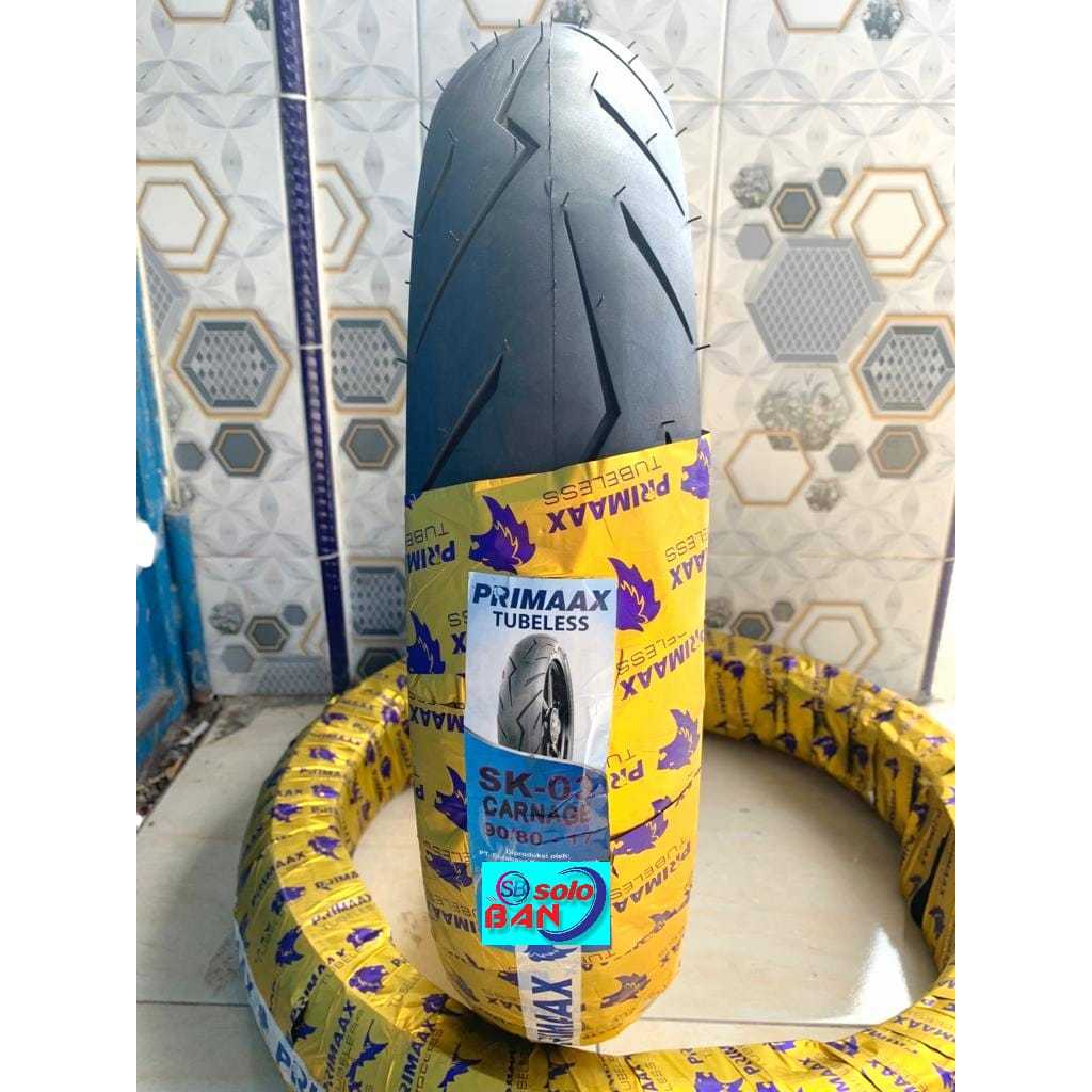 BAN MOTOR TUBELESS PRIMAAX SK-03 90/80-17 CARNAGE BAN MOTOR RING 17 ban luar 90/80-17 ban motor ring