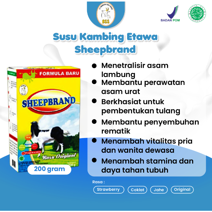 

SheepBrand 200 gr susu kambing etawa original ready banyak