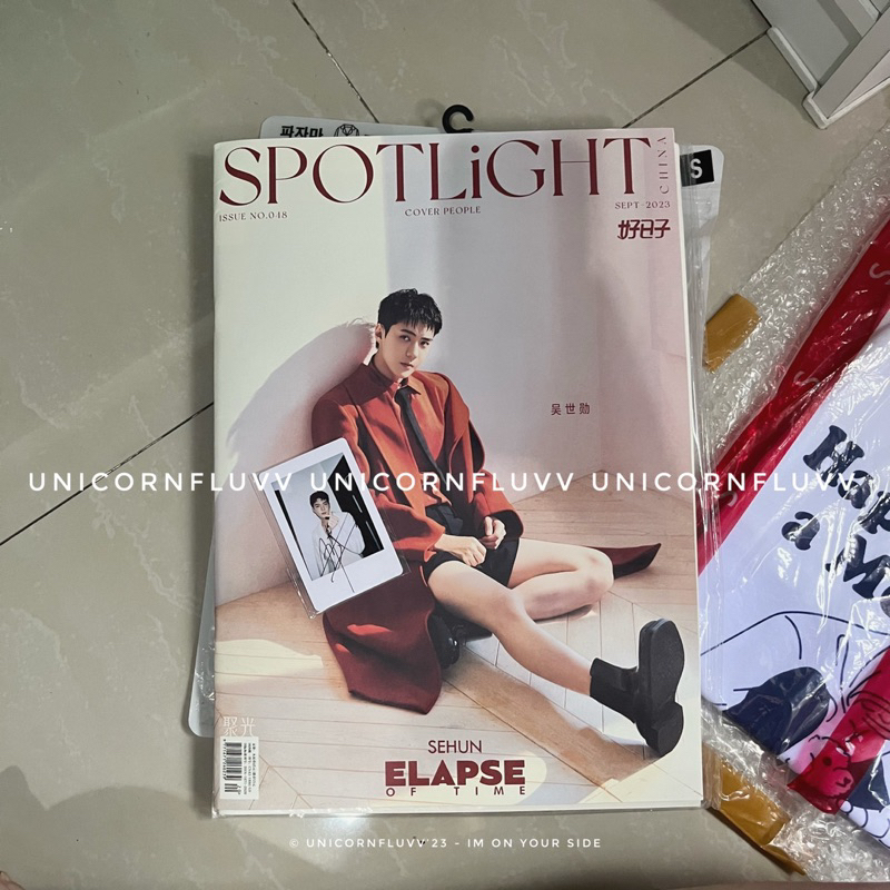 EXO SEHUN x SPOTLIGHT China Magazine Polaroid Photocard Bundle