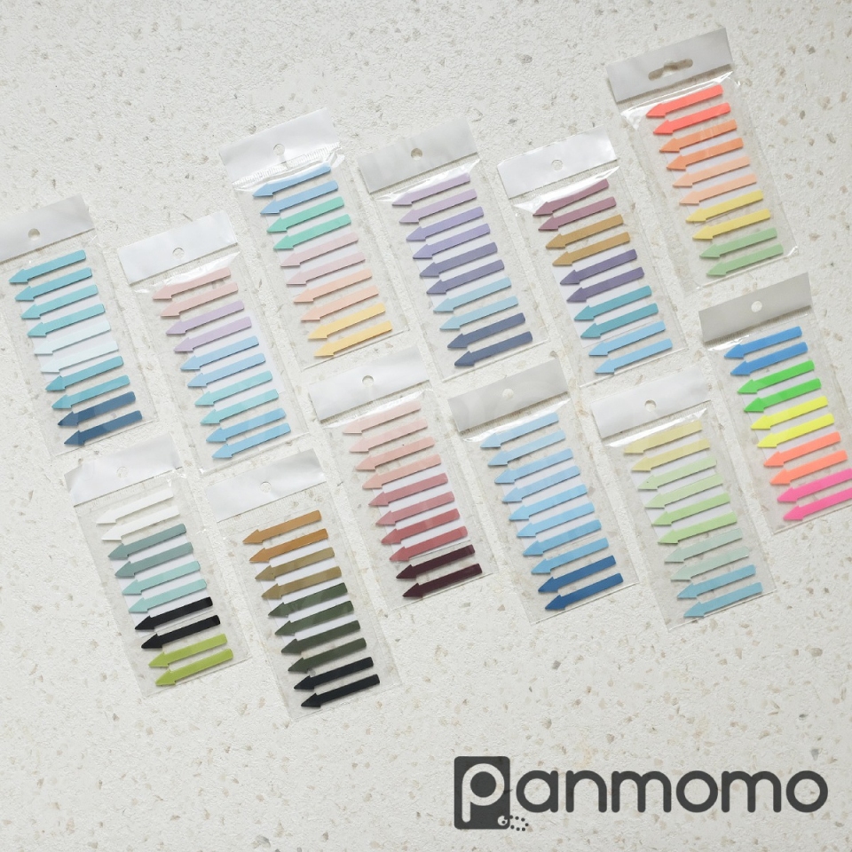 

PANMOMO Arrow Point Sticky Label / Book Annotation Tabs / Notes Tanda Panah Transparan / Penanda Buku Anotasi
