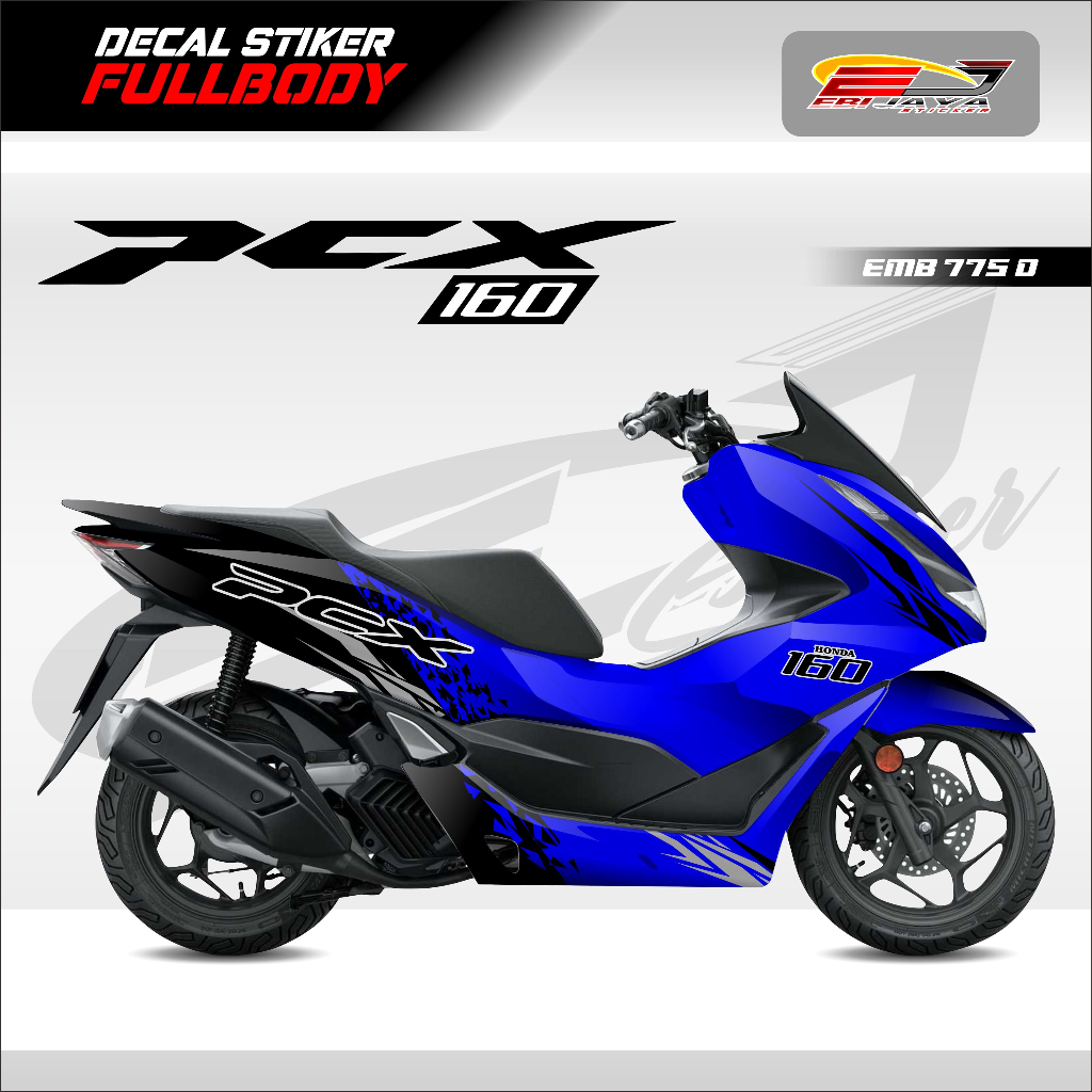 STIKER MOTOR PCX ALL VARIAN SIAP PAKAI GRATIS CUSTOM NAMA-STIKER MOTOR FULL BODY ALL PCX-EMB775