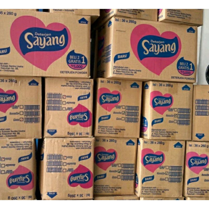 Detergent SAYANG 260 Gr X 36 PCS / 1 Dus