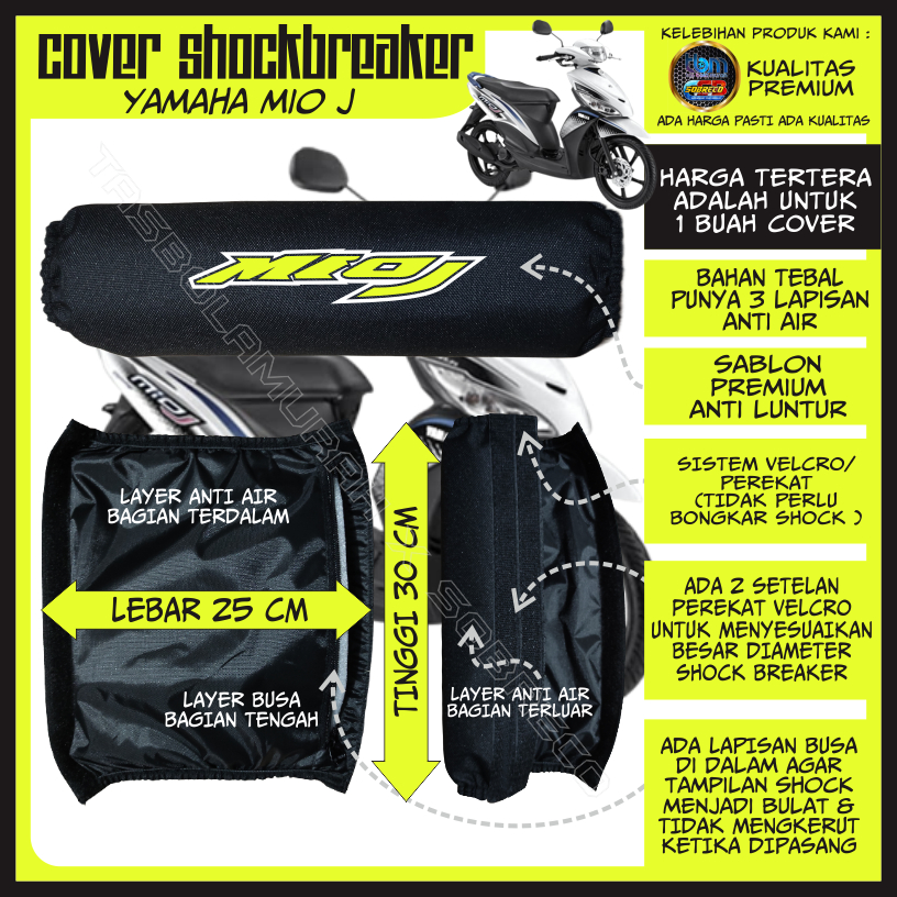 [NEW] SARUNG PELINDUNG PENUTUP COVER SOKBREKER SHOCK BREAKER BELAKANG MOTOR YAMAHA MIO J ANTI AIR