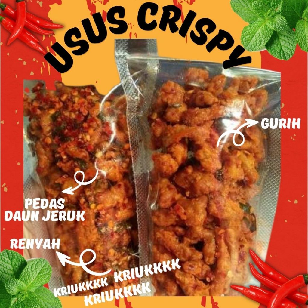 

(250 g) USUS CRISPY PEDAS - CEMILAN TEMAN NASI USUS CRISPY CRUNCHY ENAK