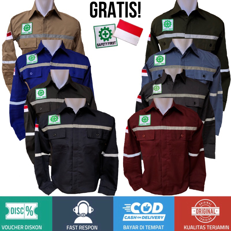WEARPACK safety atasan baju proyek seragam kerja lapangan kemeja safety