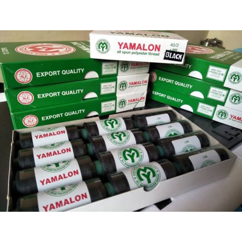 Yamalon Benang Jahit 500 Yard Kode Warna Hitam Mura/Grosir/Viral