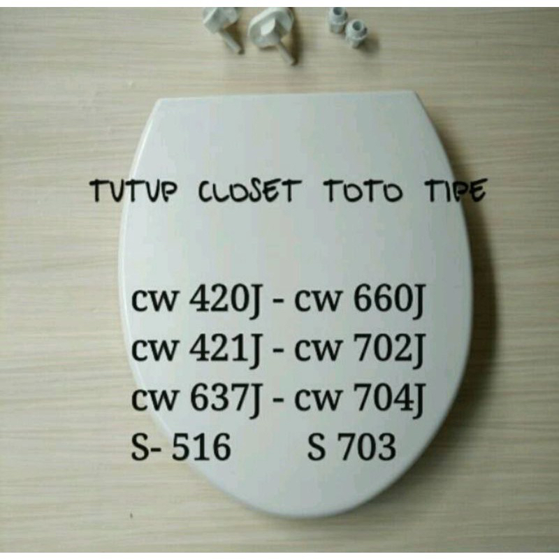 Tutup Kloset Tc 364 Model Toto Tebal Banget, 1Cm, Komplit Set