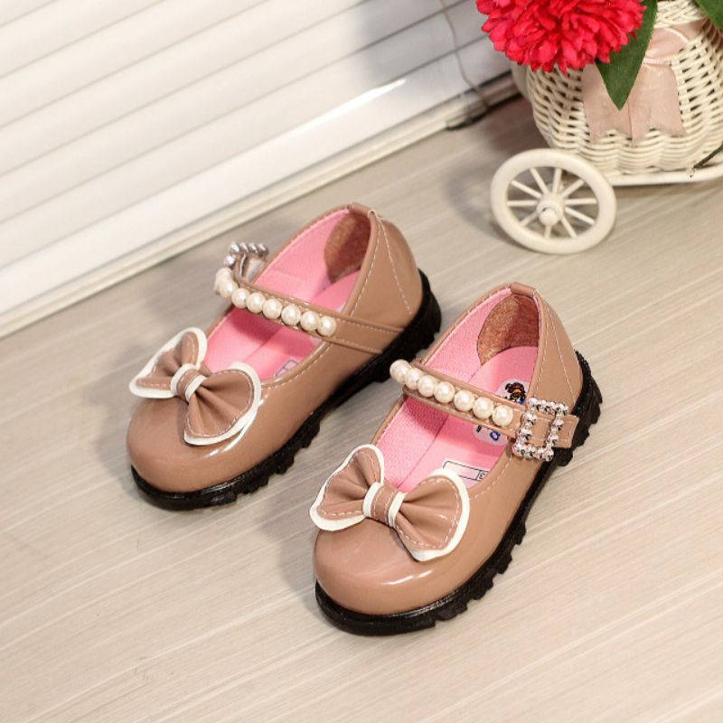 Sepatu Loafer Anak Perempuan Dokmart Pita Mutiara