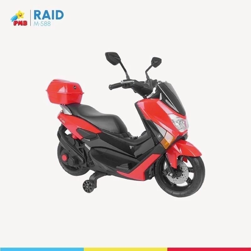 (FREE PELAPIS BAN +Bubble ) Mainan Anak Motoran Aki PMB M 588 M-588  M599 N-RAID M-599 M 599Nmax