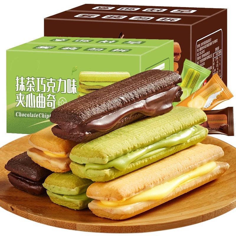 

(HALAL) 1PCS 比比赞 抹茶巧克力曲奇饼干夹心 Biskuit Sandwich Cookies