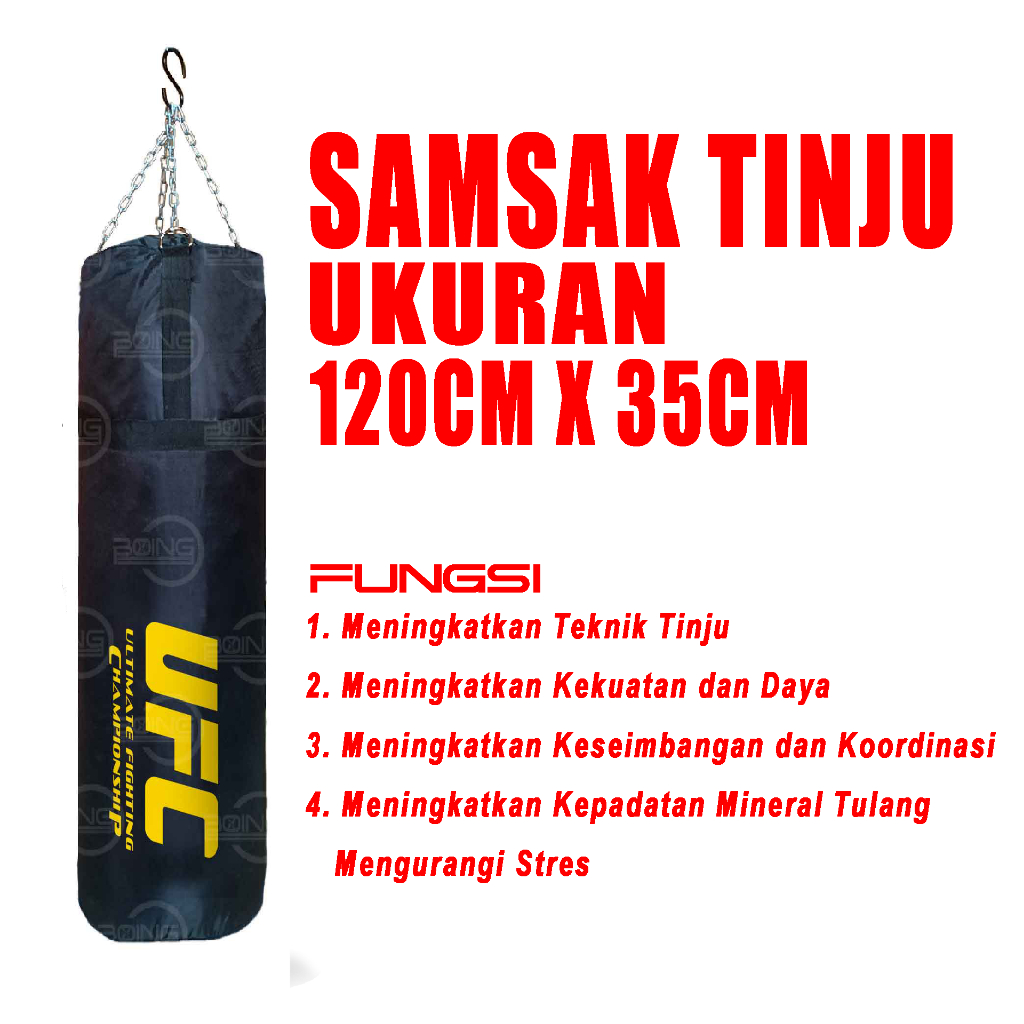 samsak 120cm tanpa isi mma boxing muaythai samsak gantung