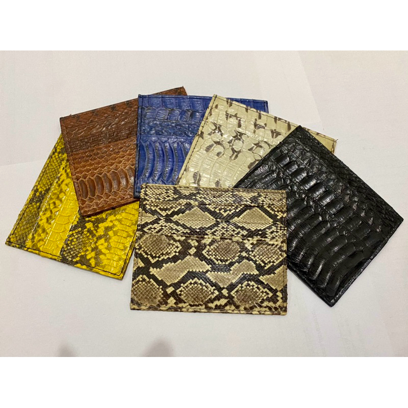 Card Holder Dompet Kartu Mini Tipis Kecil Kulit Ular Asli kulit ular python piton sanca phyton cobra