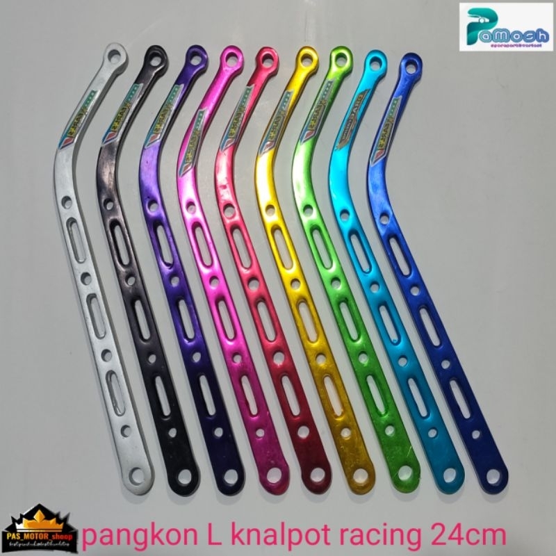 Pangkon knalpot racing L dudukan knalpot racing model L 9 varian warna