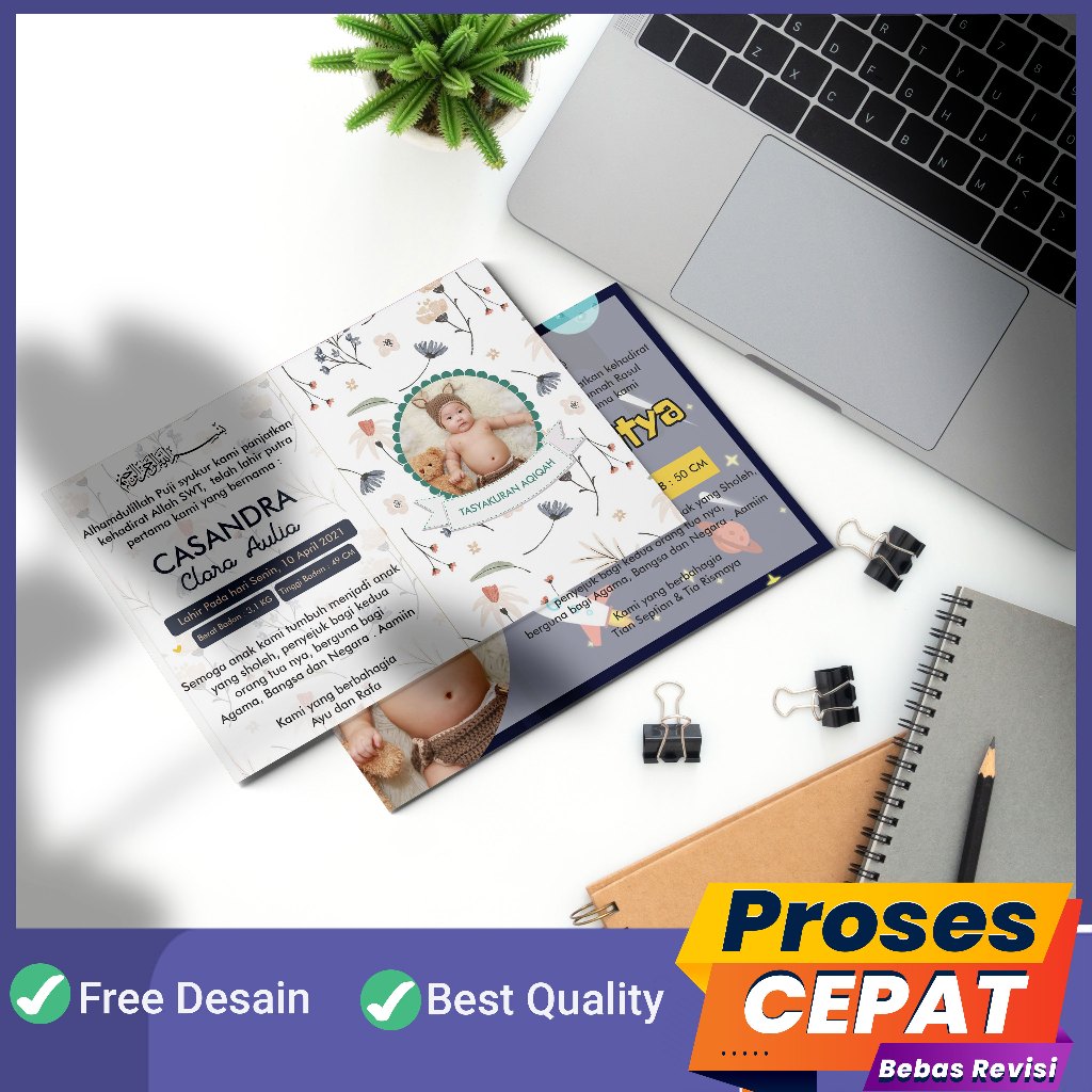 

Cetak Stiker Ucapan Tasyakuran Aqiqah /Stiker Tasyakuran Selapan Kelahiran Bayi