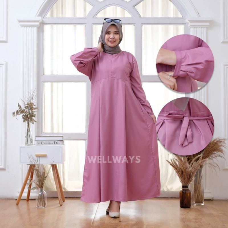 Gamis Basic Jumbo Katun Toyobo Fodu LD 115-120cm